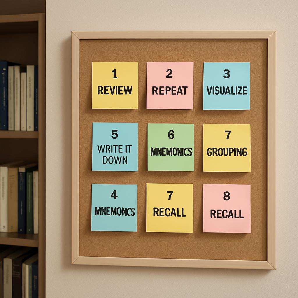 A mnemonic device is a technique used to improve memory by associating new information with something already familiar.